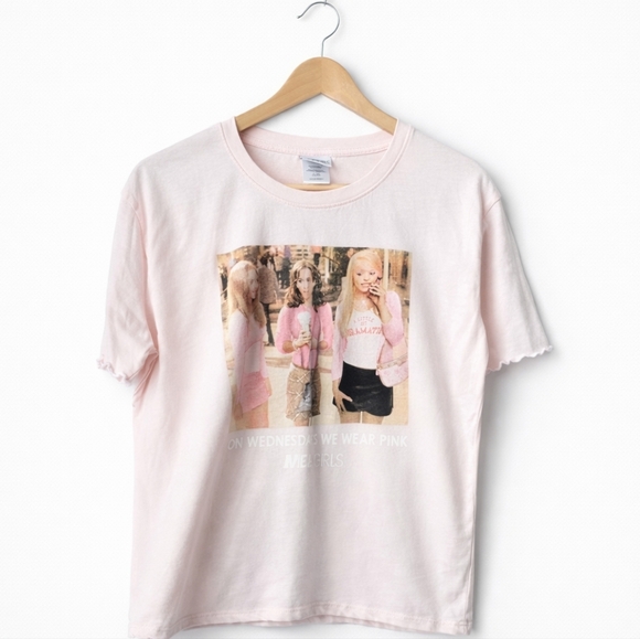 Mean Girls Tops - Mean Girls On Wednesdays We Wear Pink Graphic T Shirt Women's Large
